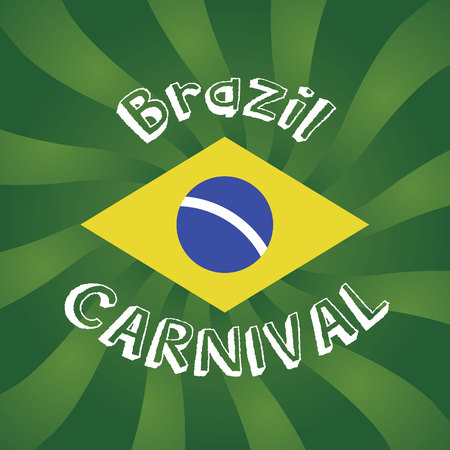Brazil carnaval background. Green, yellow and blue brazilian flag backgroundのイラスト素材