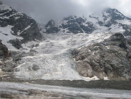 snow covered mountainsの写真素材