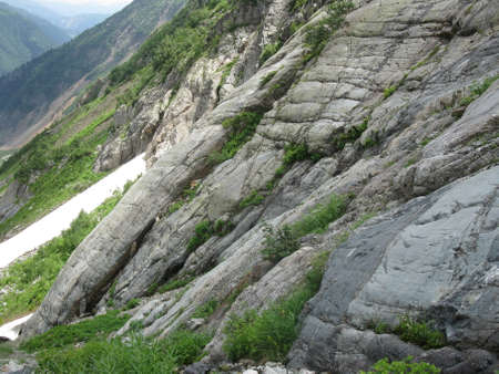 snow covered mountainsの写真素材