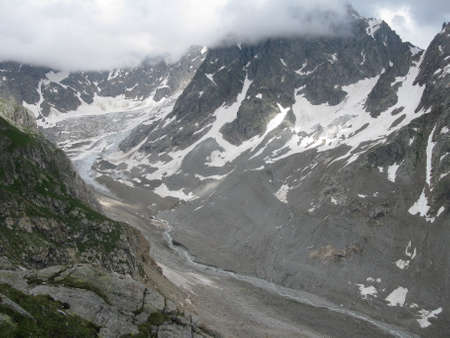 snow covered mountainsの写真素材