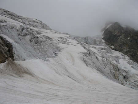 snow covered mountainsの写真素材
