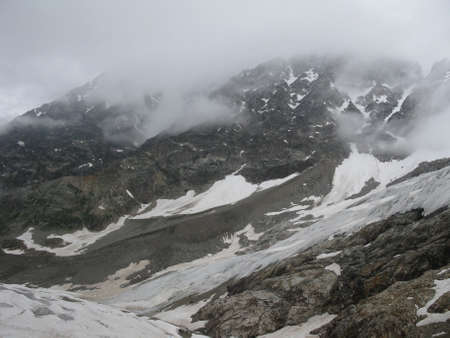 snow covered mountainsの写真素材