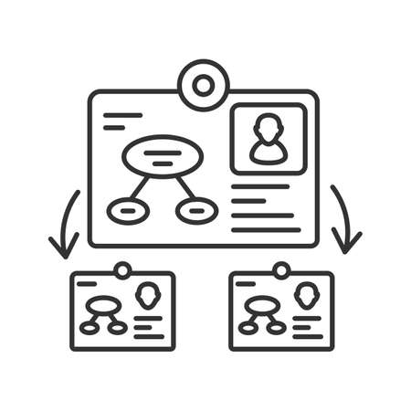 desktop sharing, webinar, line iconのイラスト素材