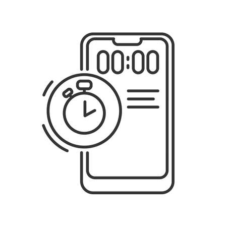 mobile application icon, timer, stopwatchのイラスト素材