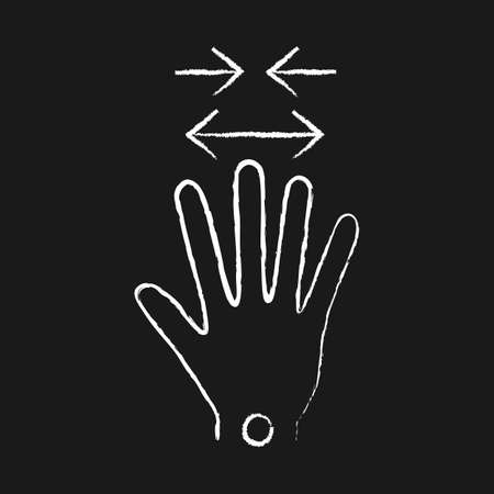 Carpal tunnel syndrome, spreading fingers to the sides, for web design, templates and moreのイラスト素材