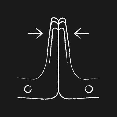 Carpal tunnel syndrome, two hands, palms pressed together, for web design, templates and moreのイラスト素材
