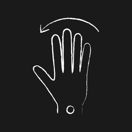 Carpal tunnel syndrome, tilt of the palm to the left and right, for web design, templates and moreのイラスト素材