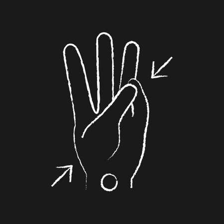 Carpal tunnel syndrome, take turns to touch with your thumb, for web design, templates and moreのイラスト素材