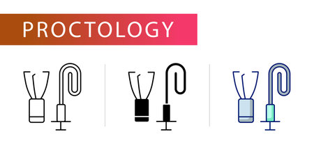 remove polyps, biopsy forceps, icons set (line, glyph, color) for web design, templates and moreのイラスト素材