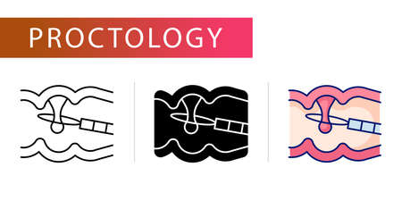remove polyps, icons set (line, glyph, color) for web design, templates and moreのイラスト素材