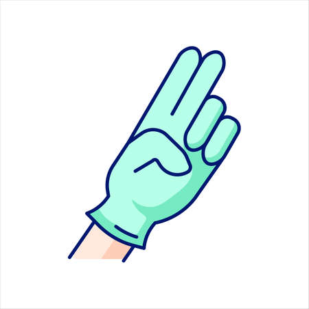 Anoscopy, hand, two fingers, color icon for web design, templates and moreのイラスト素材