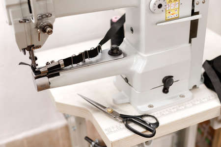 sewing machine for tapes at work