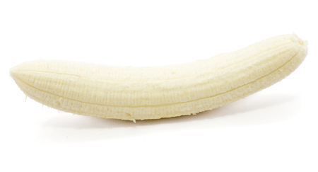 One whole peeled banana isolated on white background
の写真素材