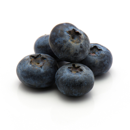 Bog blueberries isolated on white background heap of whole
の写真素材