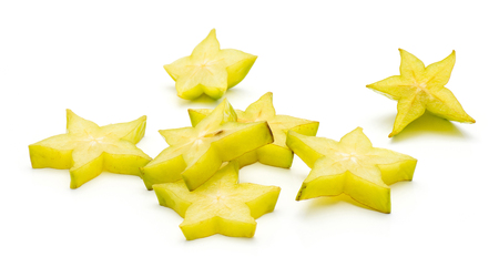 Carambola star slices isolated on white background
の写真素材