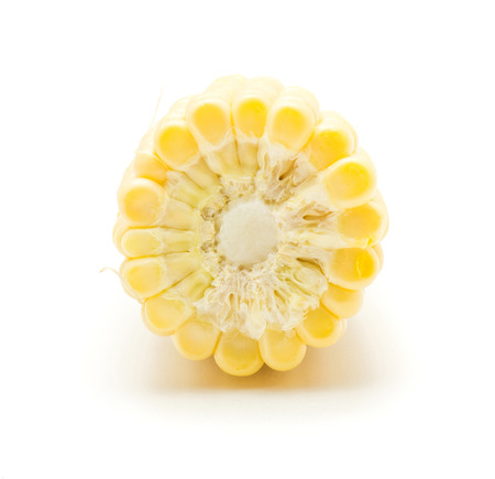 Sweet corn isolated on white background one cut piece in cross section
の写真素材