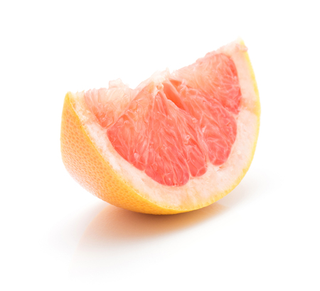 One red grapefruit slice isolated on white background
の写真素材