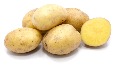 Group of potatoes and a half isolated on white background
の写真素材