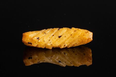 One whole rice japan assortment isolated on black glassの写真素材