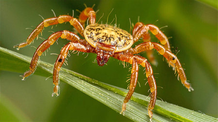Tick highlighting the importance of awareness and prevention in tick seasonの素材