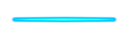 Single glowing blue neon light beam with soft flare on transparent backgroundの写真素材