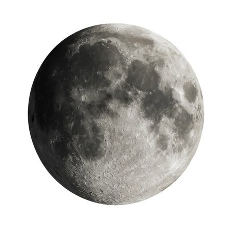 Full moon isolated on transparent backgroundの素材