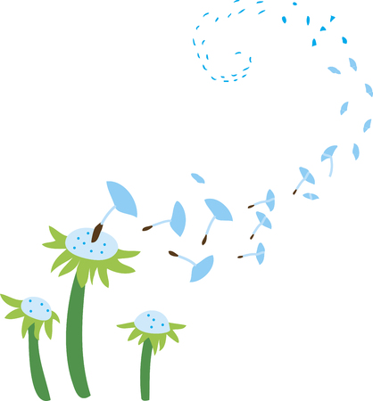 dandelion sporesのイラスト素材