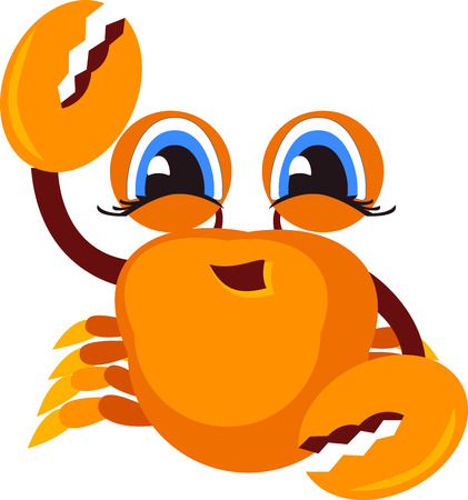 Crab icon. Funny cartoon crab for you designのイラスト素材