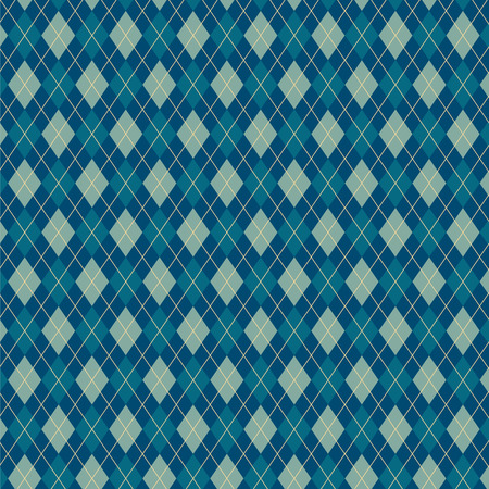 bright blue pattern of diamonds and triangles. sweater texture, vector art illustrationのイラスト素材