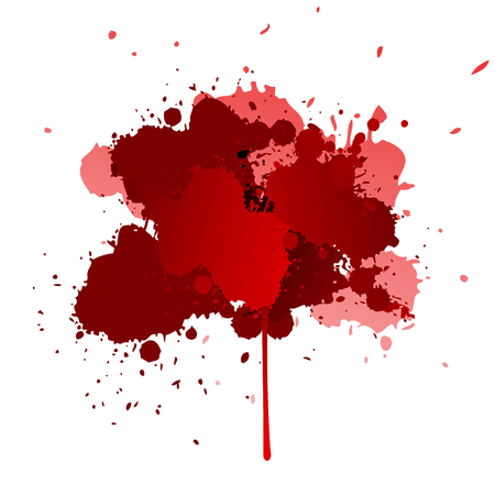 Red texture ,stains,splash,spot,drops design elements. Summer vector. Bright design template. Warm colorsredmagenta Artistic brush Loveのイラスト素材