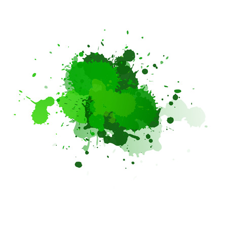 background with Watercolor splash green in vector. Summer vector. Bright designのイラスト素材
