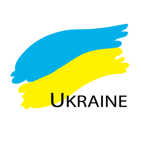 Symbol, poster, banner Ukraine. the national flag Style drawing Vectorのイラスト素材