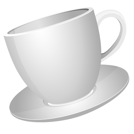 Coffee cup vector icon is the most appropriate for your design, for creating of any adv for dishes, kitchen staff, restorant menu, cafesのイラスト素材