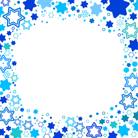 Vector illustration of star of David symbol of Israel . A frame from the stars of David.のイラスト素材