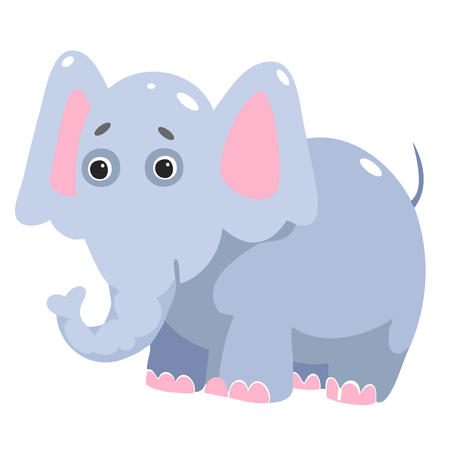 Cute elephant cartoon. Vector illustration for your design. Children s themesのイラスト素材
