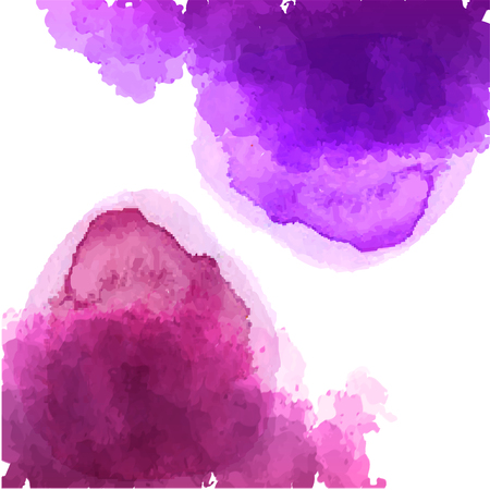 Watercolor logo for wine house in form of wine stains isolated on white background. Vector illustration EPS10.のイラスト素材