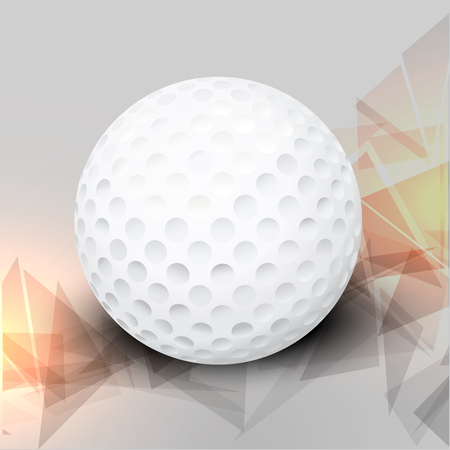 Vector golf ball in a realistic style. Element for the poster. Vector illustrationのイラスト素材