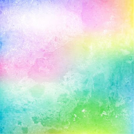 Colorful cloud and sky on grainy paper. Watercolor. Vector illustrationのイラスト素材