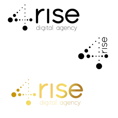 Number 4 logo.Vector logo design for digital agency, vector template. Font Linesのイラスト素材