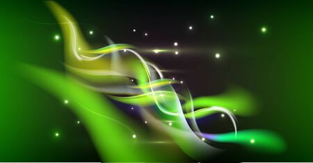 Abstract wave green background for web design, business, green technologyのイラスト素材