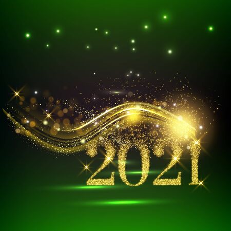 2021 Text Design - Modern 2021 Text Design, Perfect For Website, Annual Report, Poster, Editorial, Invitation Card, Banner And Others.のイラスト素材