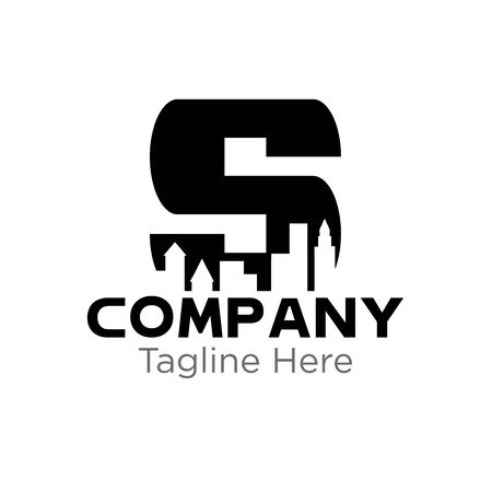 S - houses vector  . business icon, abstract design. eps10のイラスト素材