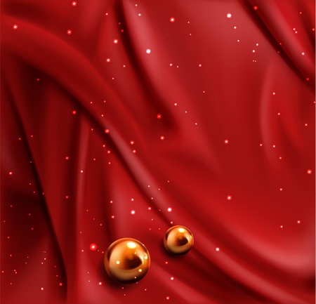 Red Cloth Background. vector background. template or substrate for your bannerのイラスト素材