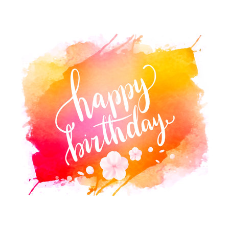 Happy Birthday. birthday text, lettering composition. Vector Illustration eps.10. Happy Birthday typographic vector design for greeting cards, Birthday card, invitation card.のイラスト素材