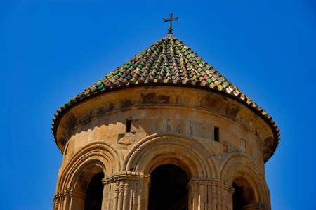 The relevant quantity and tile of bell tower of Gelati Monastery near Kutaisi, Georgiaの写真素材
