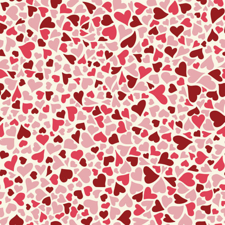 Hearts doodle vector seamless pattern. Great for textile, packaging, scrapbook, greeting cardsのイラスト素材