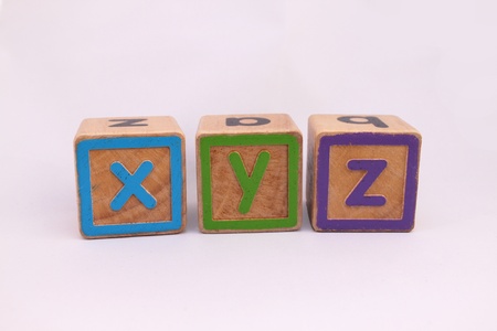 XYZ wooden blocks