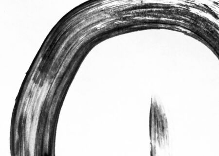 Grayscale Monochrome Art. Oil On Canvas. Dirty Abstract Drawing. Hand Painted Spots. Black And White Abstract Art. Acrylic Canvas. Dirty Textile Design. Grayscale Background.の写真素材