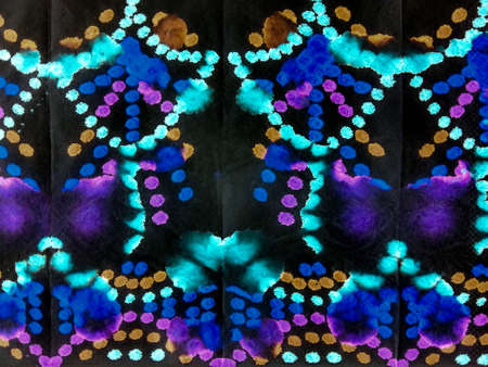 Bright Traditional Pattern. Rich Dirty Artistic Pattern. Bright Color Art. Spotted Distressed Paper....