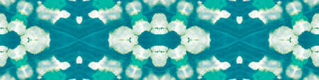 Hand Made Ornamental With Circles, Triangles. Mint Green Ikat Pattern. Repeated Minty Green...